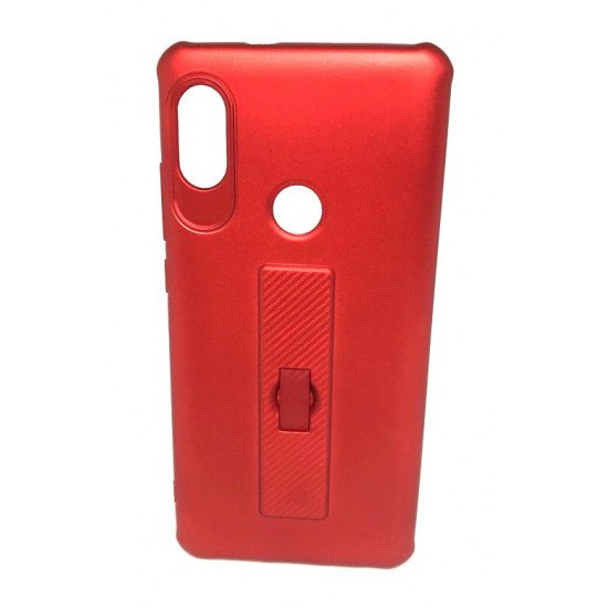 Capa De Silicone Motomo Con Anillo De Dedo Para Xiaomi Redmi Note 5 Pro Rojo